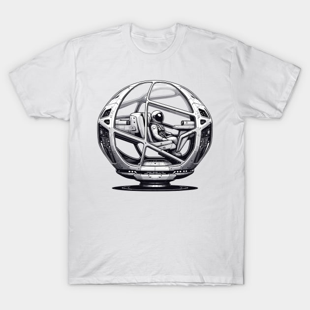 Interstellar Transit: Quantum Teleportation Pod T-Shirt by Graphic Wonders Emporium